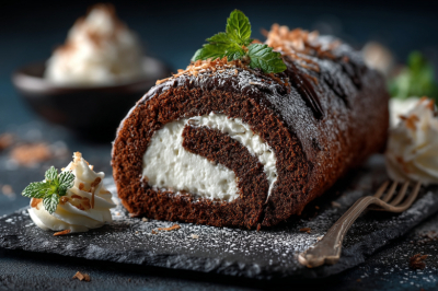 Шоколадно-кокосовый рулет &laquo;Браунти&raquo; &mdash; объединение двух сладостей. Готовлю за 40 минут, а вкус &mdash; просто волшебный