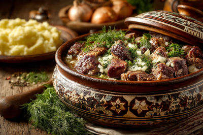 Томленое мясо в кастрюле: готовлю один раз и всю неделю меняю только гарнир