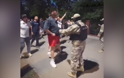 Спецназ прервал шествие фанатов &laquo;Актобе&raquo; перед матчем с &laquo;Легией&raquo;