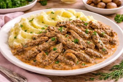 Бефстроганов как в ресторане &mdash; запросто: идеальный рецепт нежного мяса в сливочном соусе